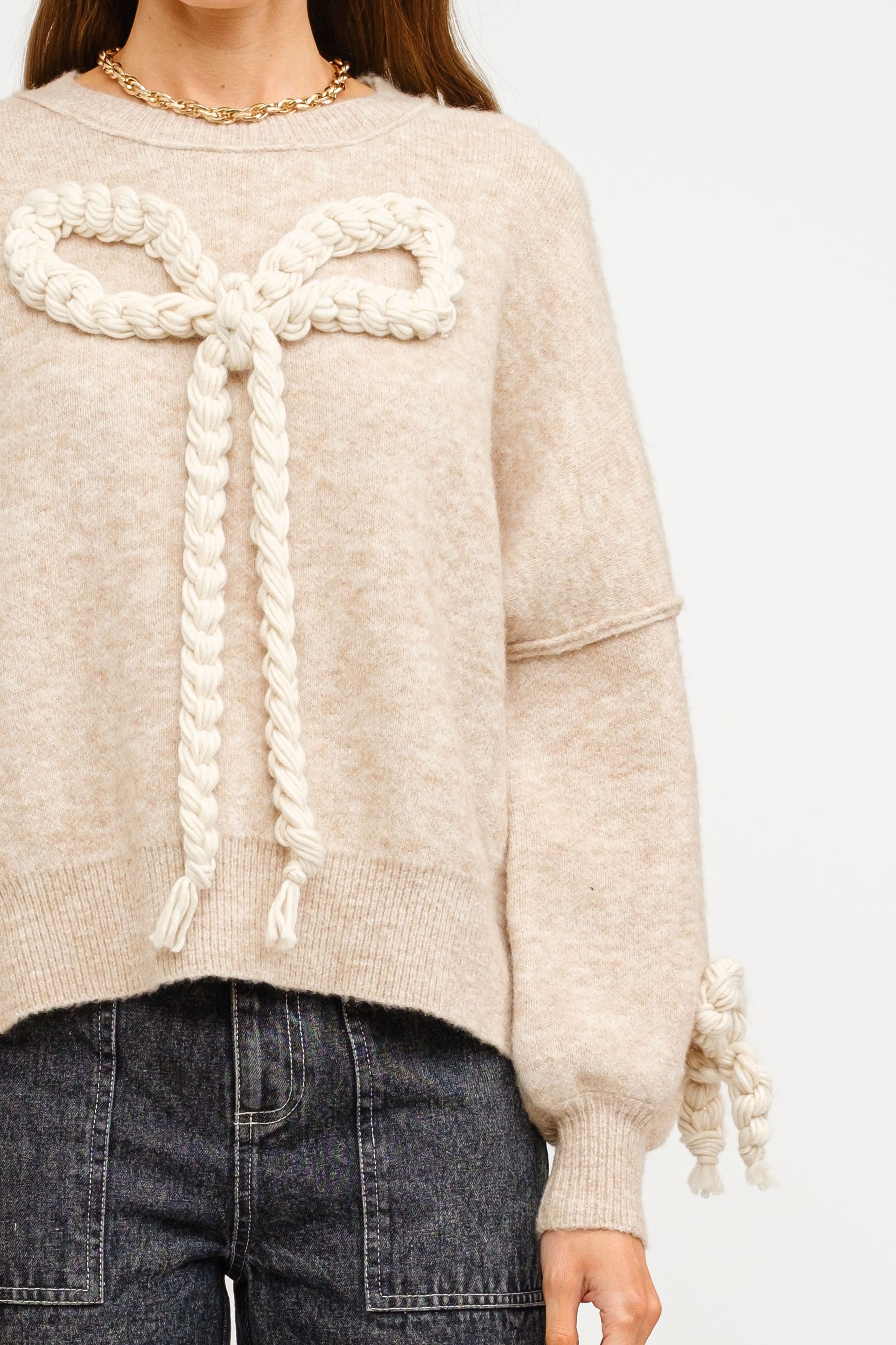 Rope Bow Sweater