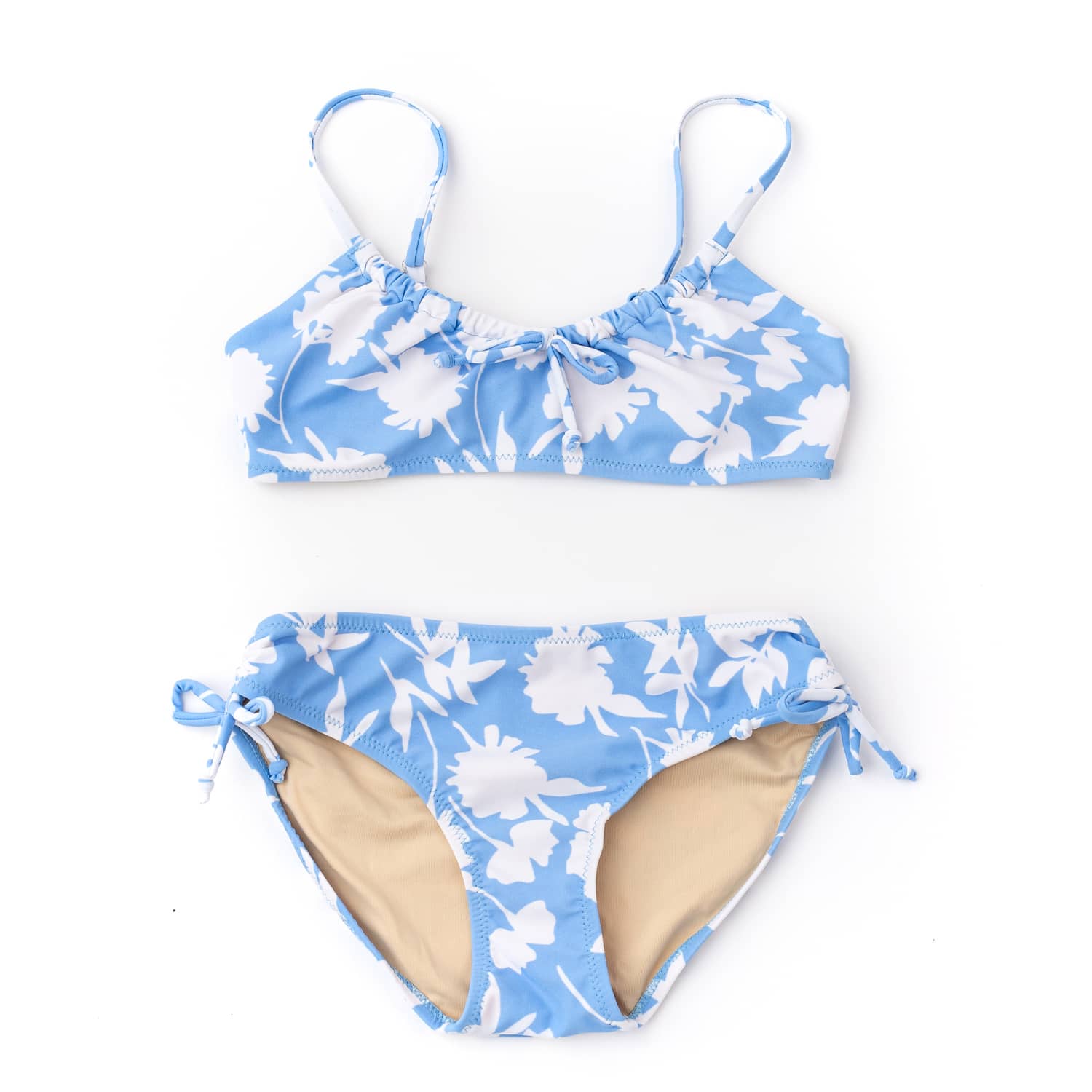 Blue Floral Tie Back Bikini