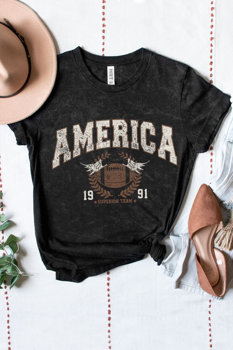 America Football Graphic Tee