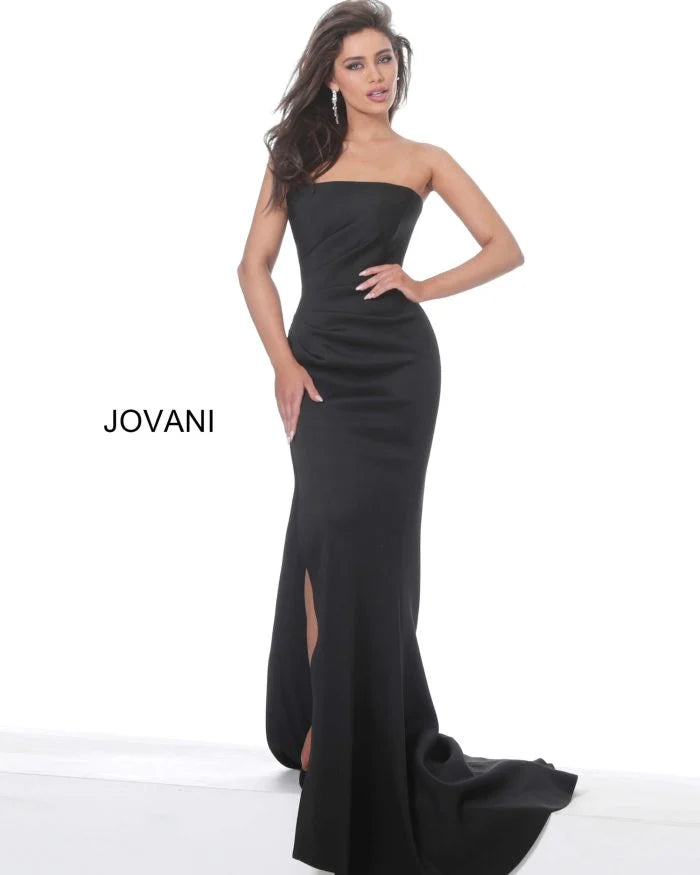 Jovani Strapless Straight Neck Gown 94366