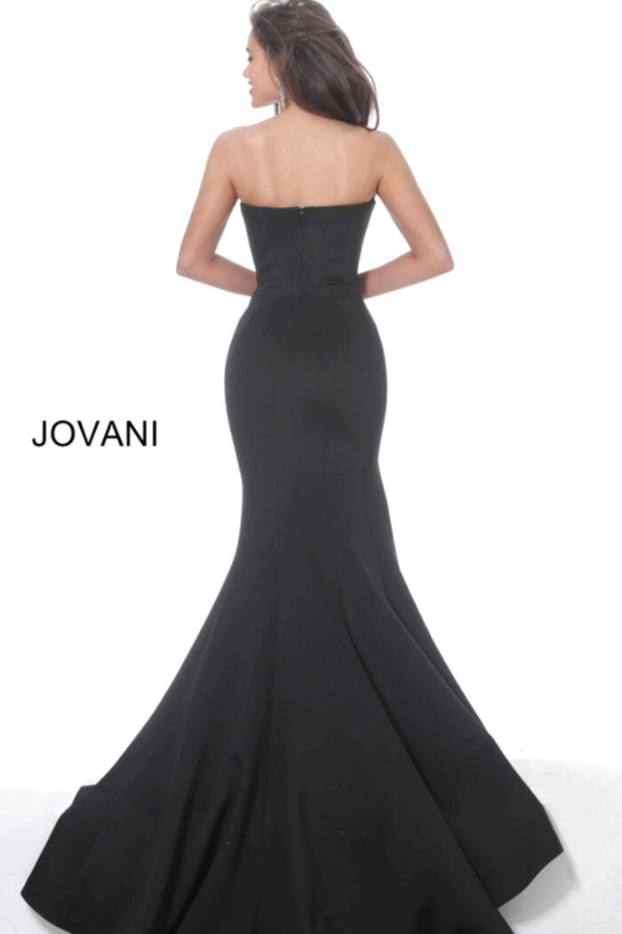 Jovani Strapless Straight Neck Gown 94366