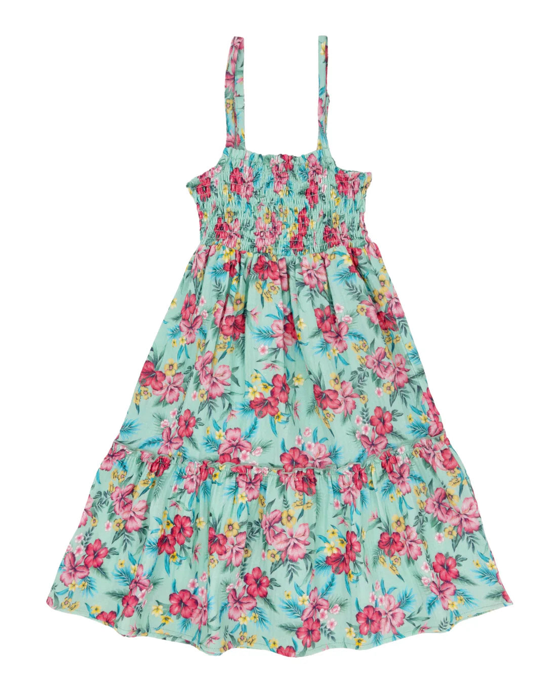 Marina Smocked Dress - Beach Glass