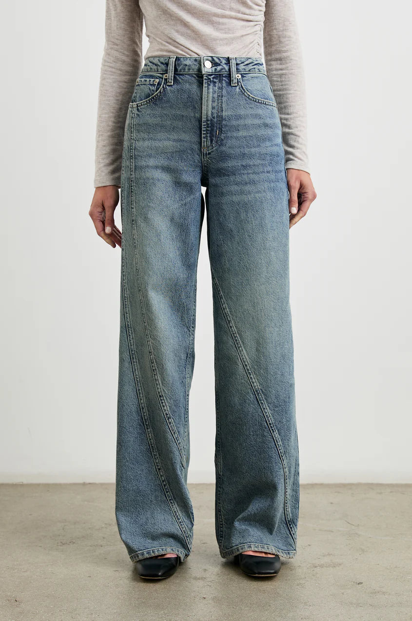 Getty Twist Seam Wide Leg Jeans