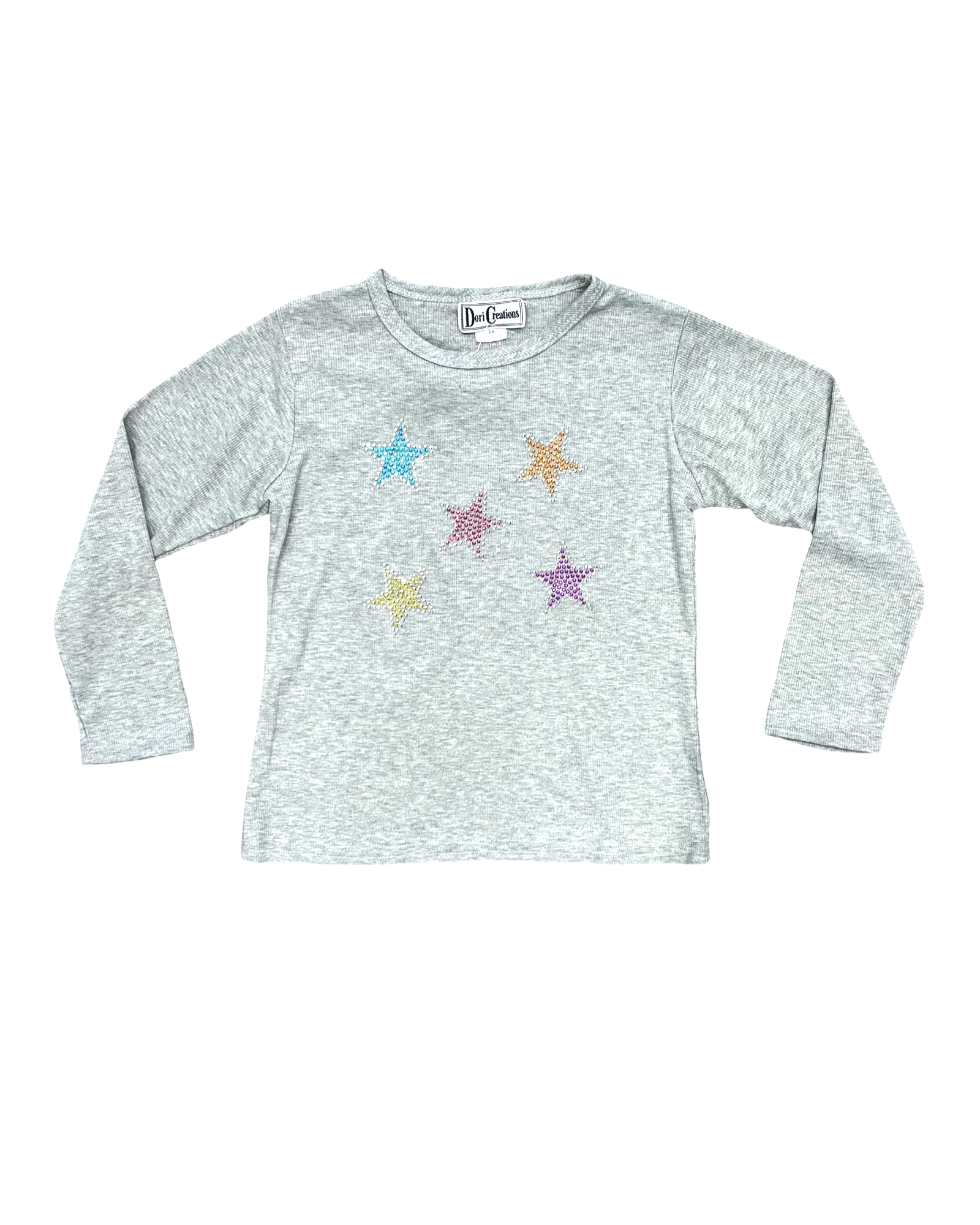 Grey Multi Stars Long Sleeve Tee