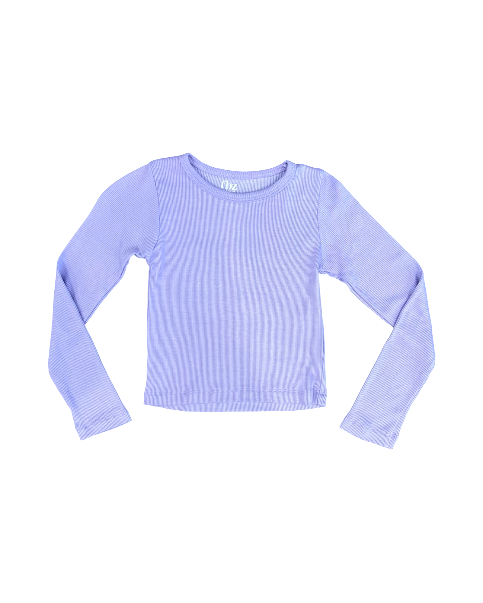 Solid Ribbed Long Sleeve Tee