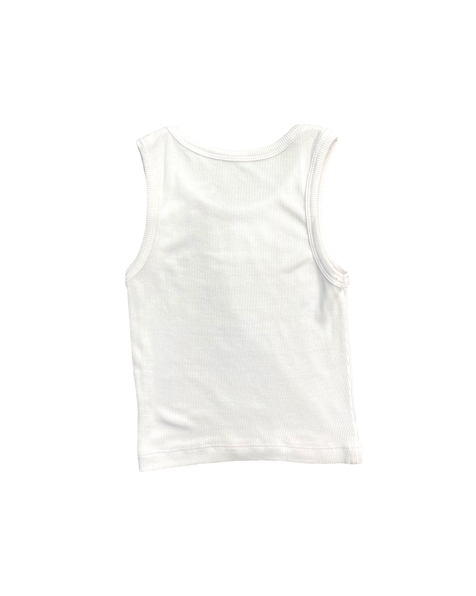 White and Black St. Tropez Graphic Rib Tank