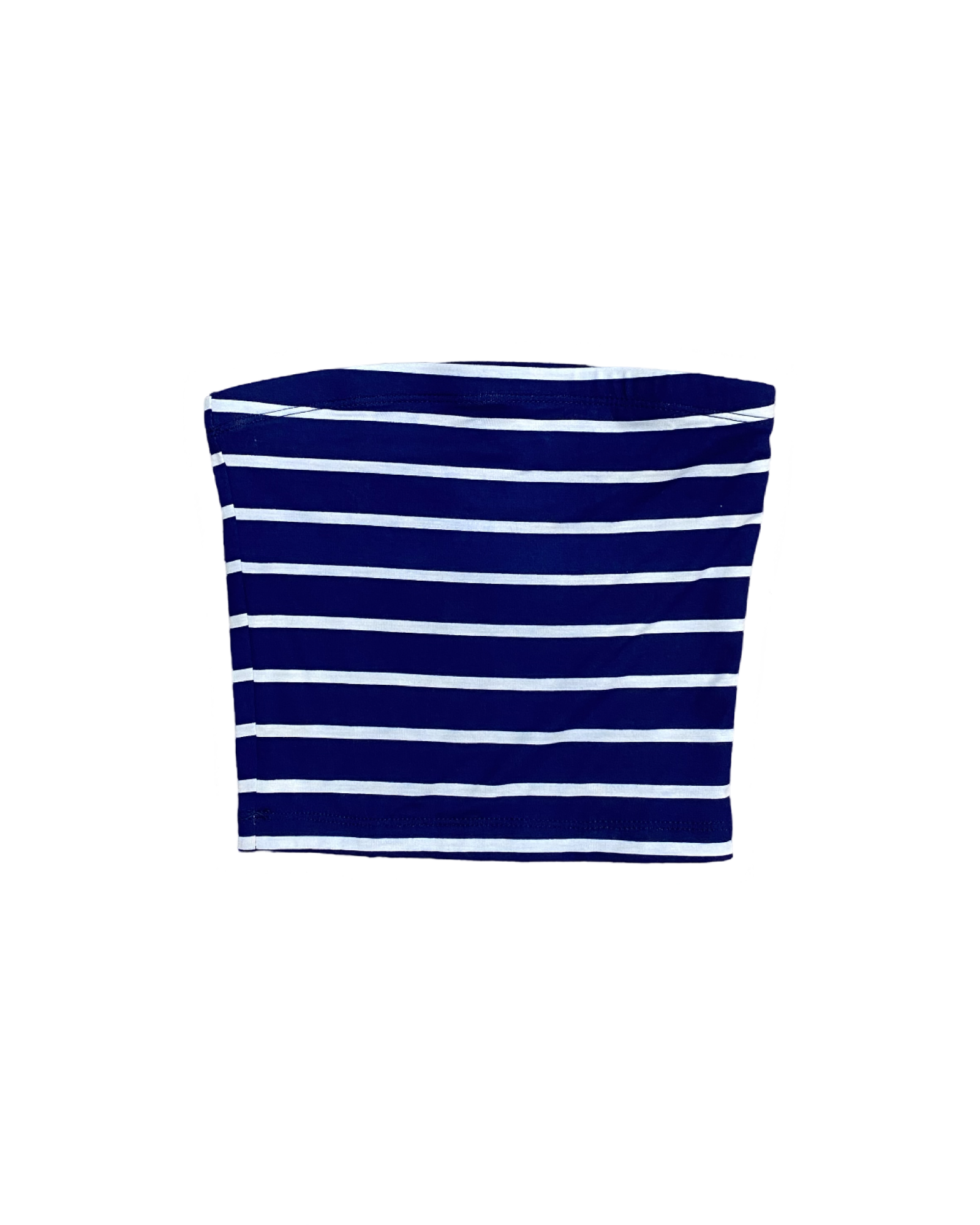 Navy White Stripe Tube Top