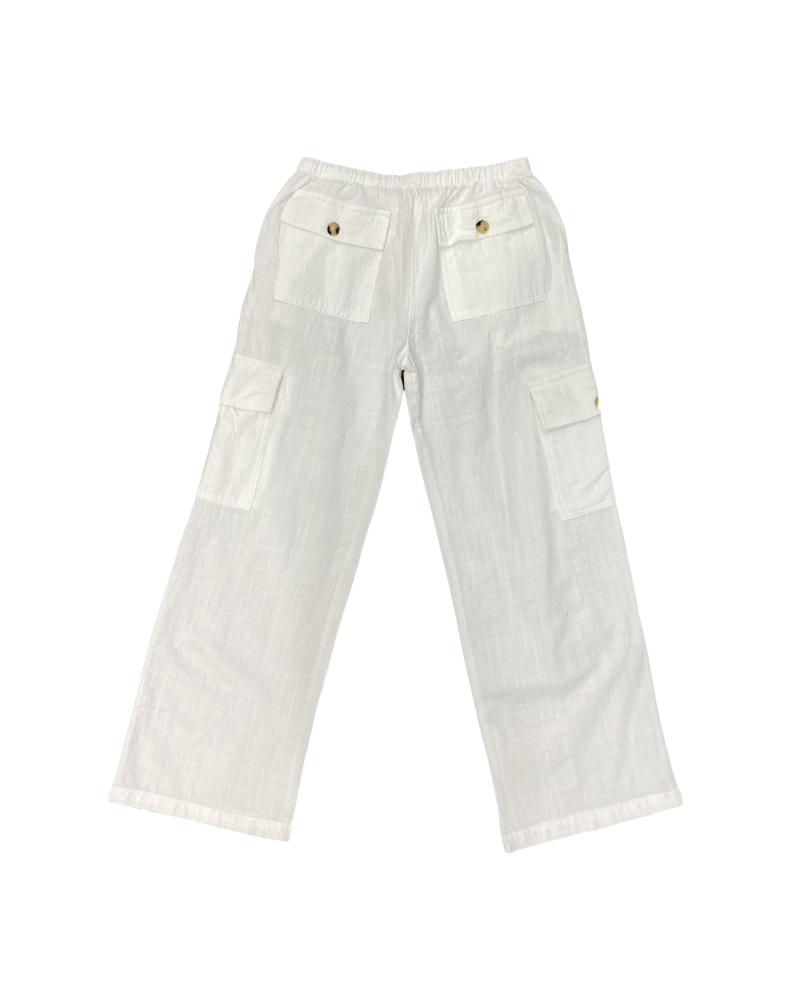 White Cargo Beach Pant