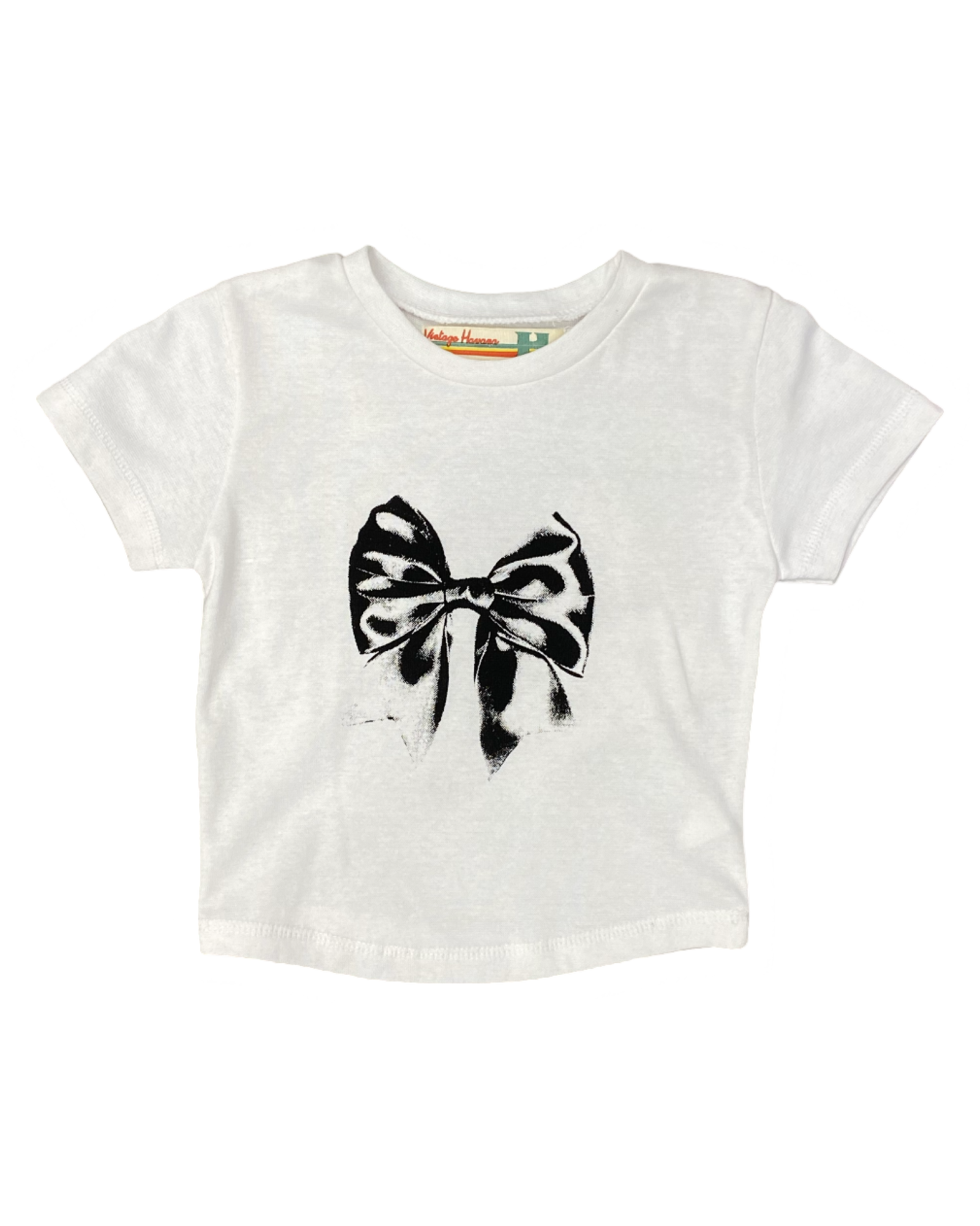 White with Bow Baby Fitted Tee