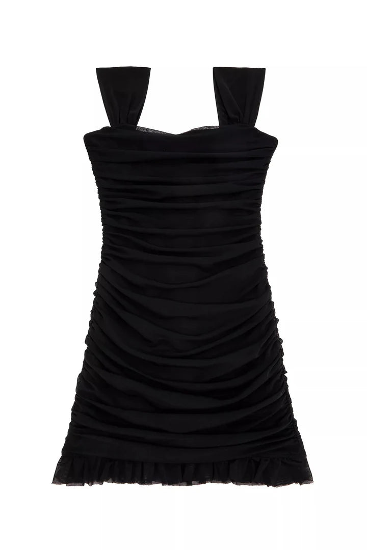 Joey Sweetheart Mesh Ruched Dress