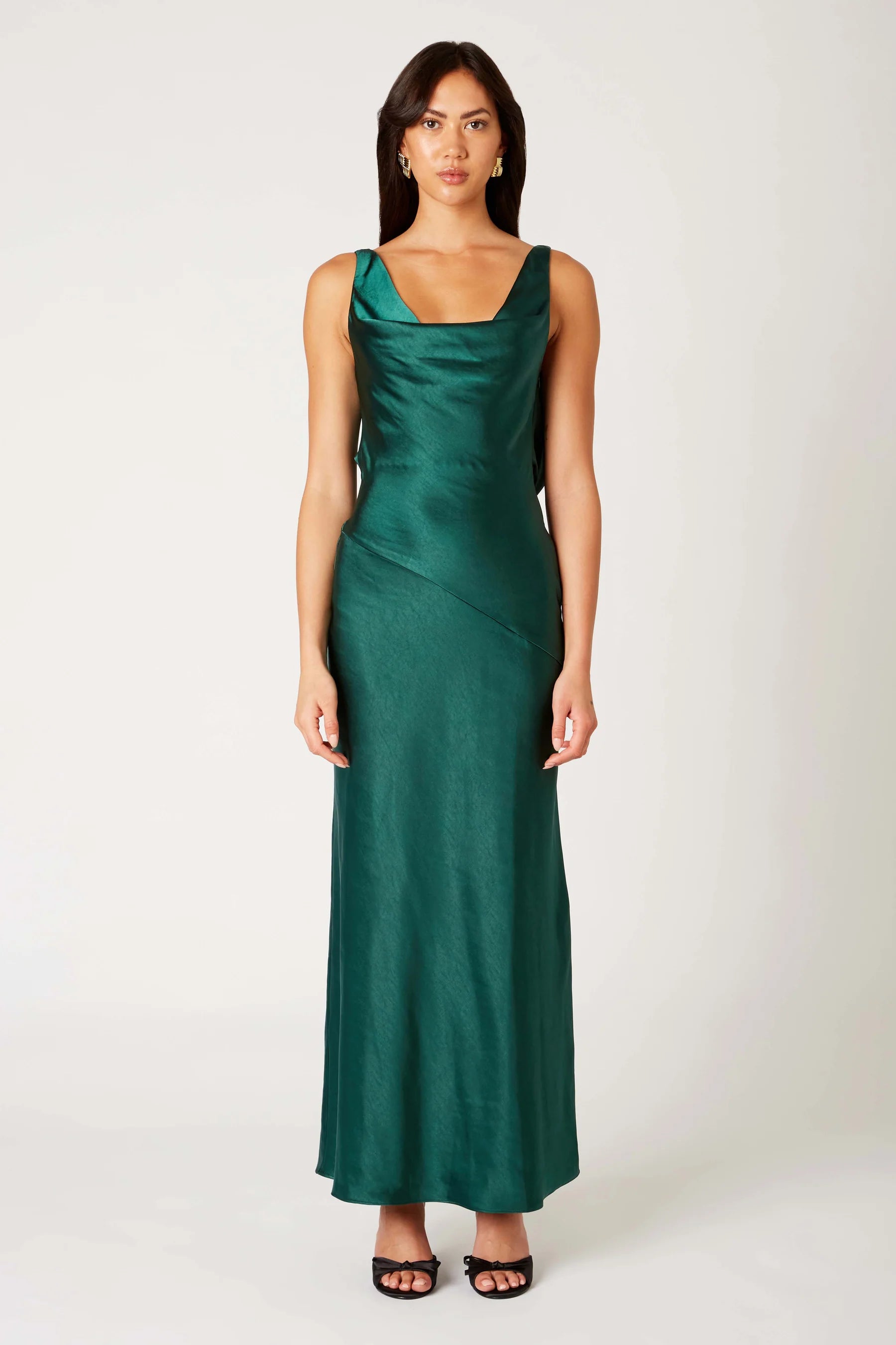 Fiora Satin Cowl Gown