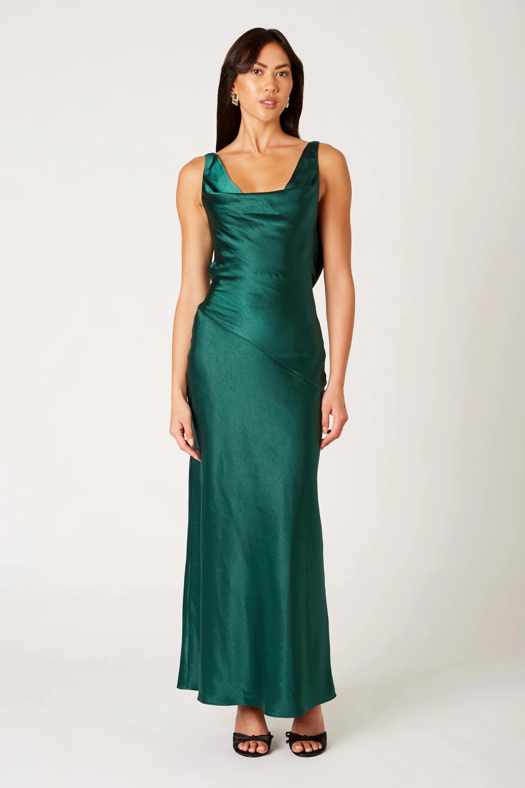 Fiora Satin Cowl Gown