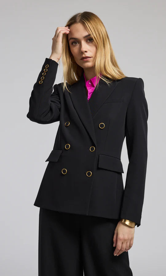 Arielle Crepe Blazer - Black