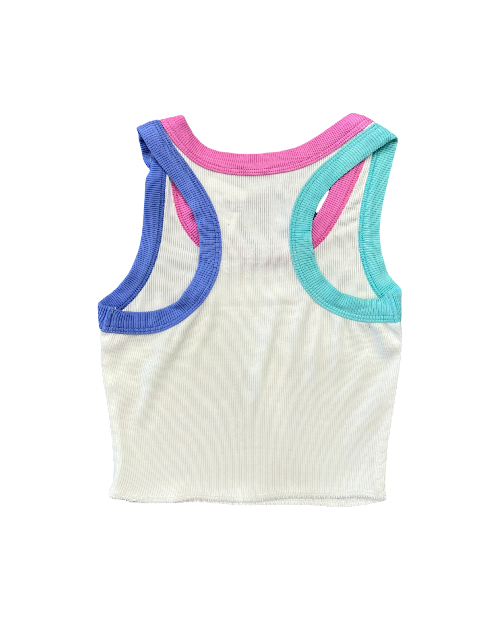 Tween Livi Ribbed Tank - Multi Trim