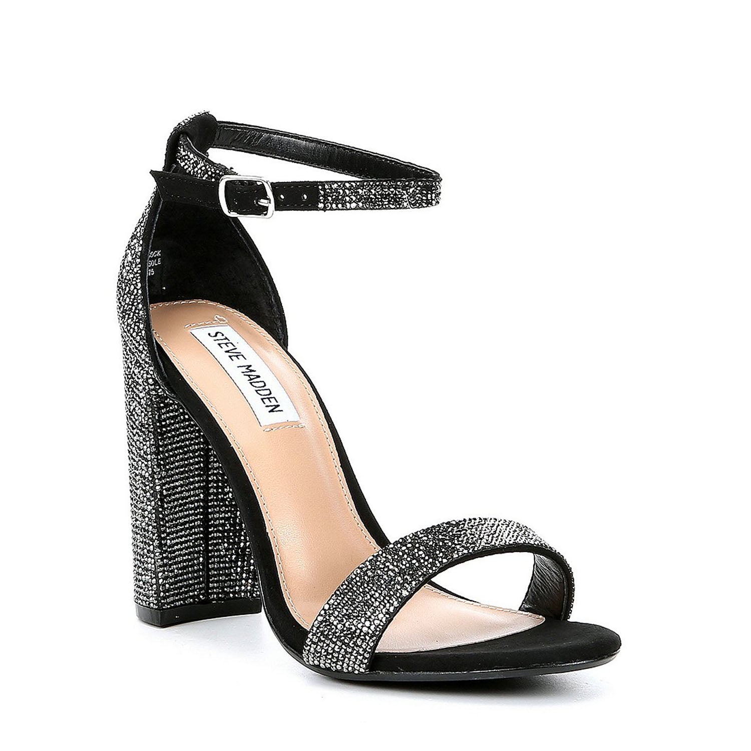 Steve Madden black crystal Carrson heels